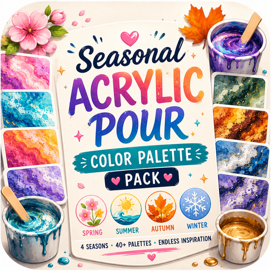 Seasonal Acrylic Pour Color Palette Pack