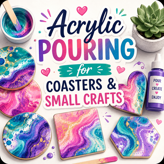 Acrylic Pouring for Coasters & Small Crafts