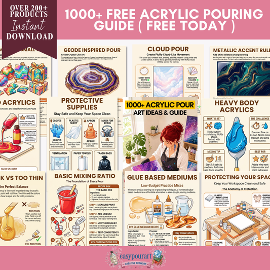 1000+ Free Acrylic Pouring Guide ( FREE TODAY )