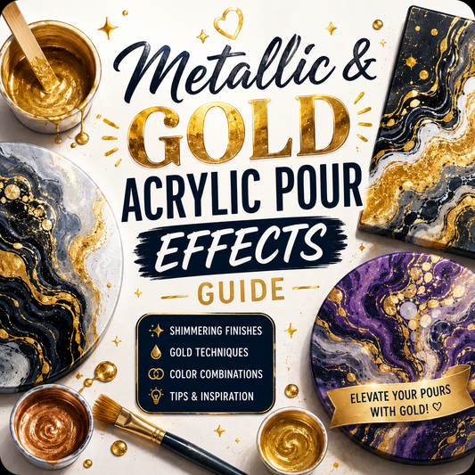 Metallic & Gold Acrylic Pour Effects Guide